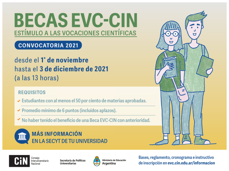 Convocatoria BECAS EVC-CIN 2021 de Estímulo a las vocaciones ...